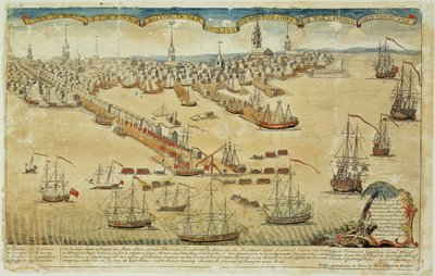 A View of Part of the Town of Boston in New England and British Ships of War Landing their Troops! 1768 by Paul Revere